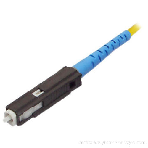 MU/PC single mode simplex fiber patch cord with IL<0.2db and RL>60db